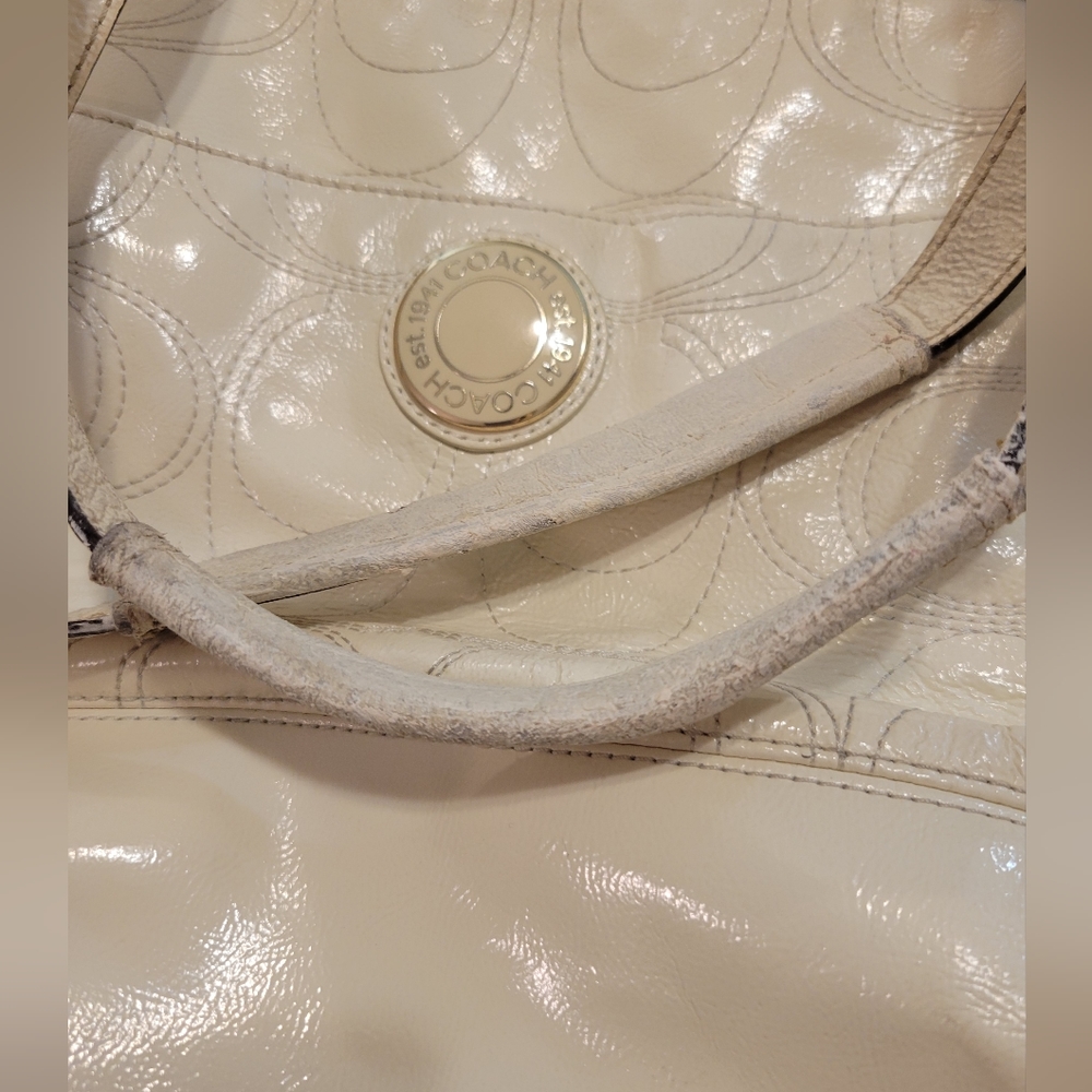Coach Cream leather diaper bag - Picture 4 of 13